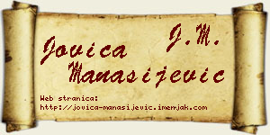 Jovica Manasijević vizit kartica